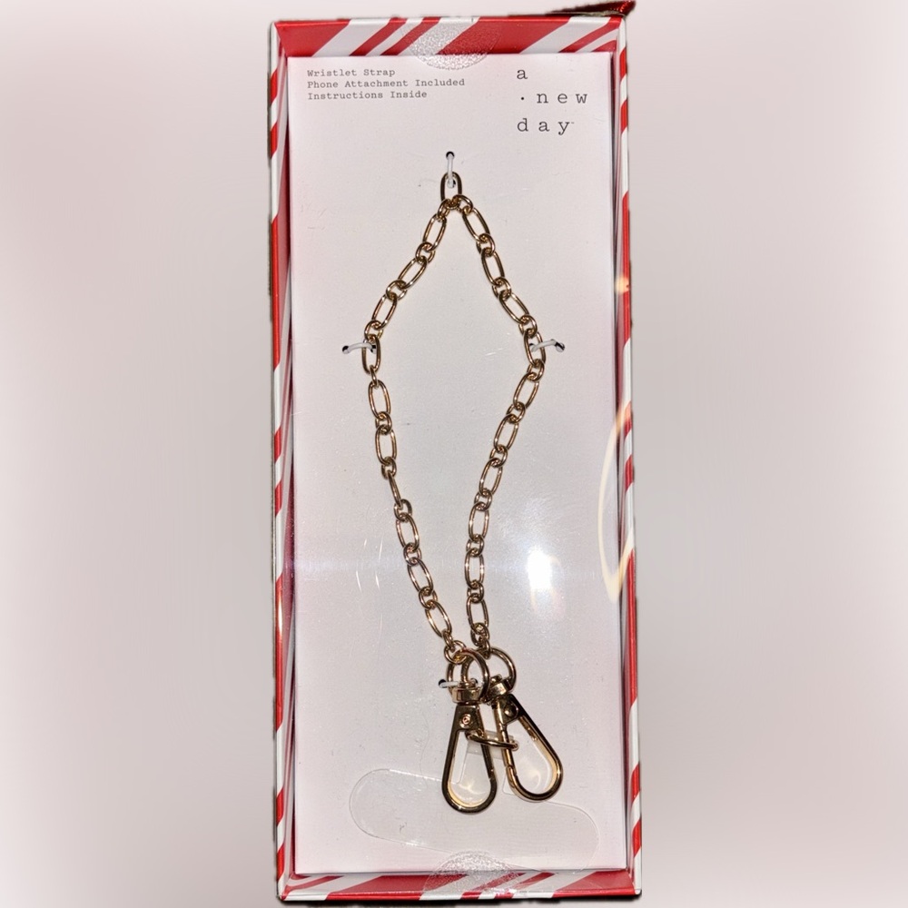 A New Day Gold Cell Phone Wristlet Chain